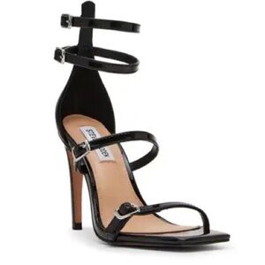 Black Strappy Heels• Steve Madden Stilettos